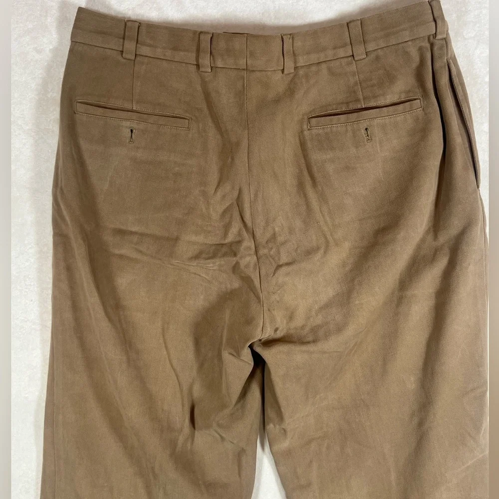 Brooks Brothers Elliot 36W 30L Heavy Cotton Corduroy Structured Brown Chinos
